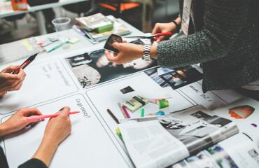 Group Working On Creative Project