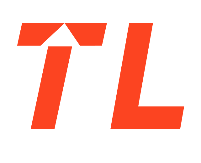 T and L with orange font
