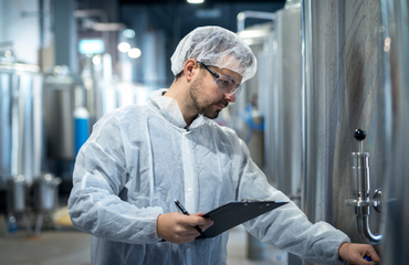 Chemical Plant Operator wearing coveralls 