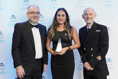 Two men and one woman at YAAN awards